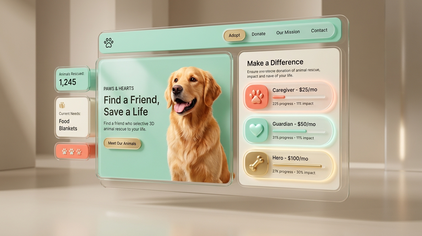 Using AI Sites to Create Donation Platforms for Animal Rescue Shelters