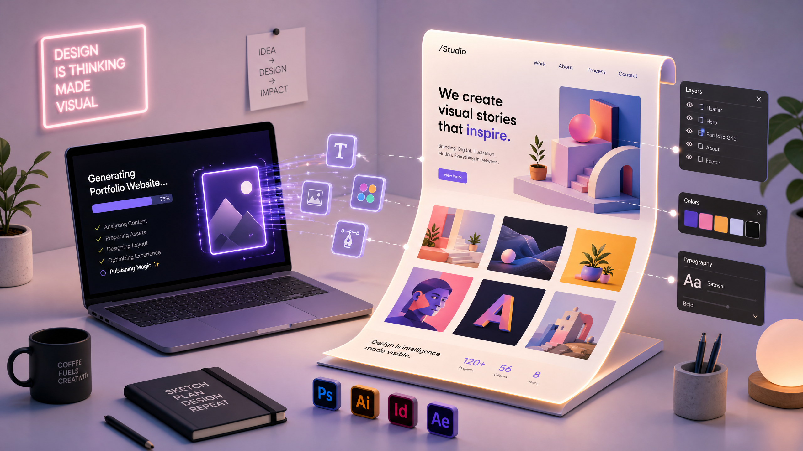 Leveraging AI Website Templates for Quick Portfolio Creation in Graphic Design
