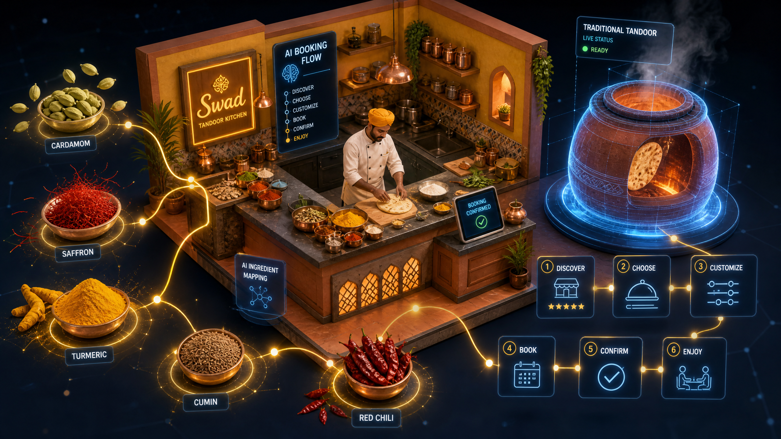 A Guide to Creating 3D AI-Enhanced Cooking Class Websites for Indian Chefs