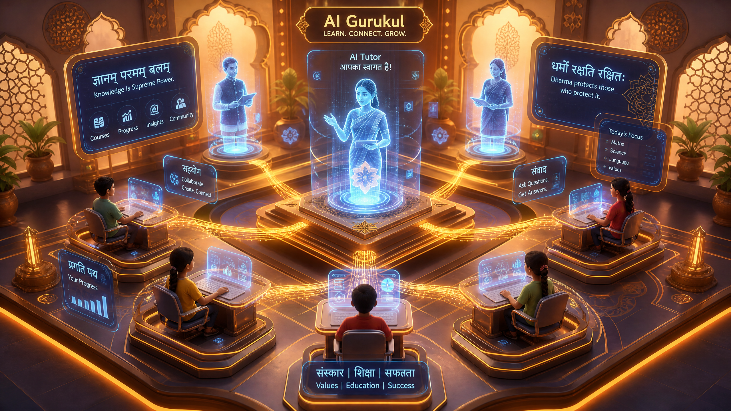 Creating Interactive 3D AI Websites for Indian Virtual Learning Environments