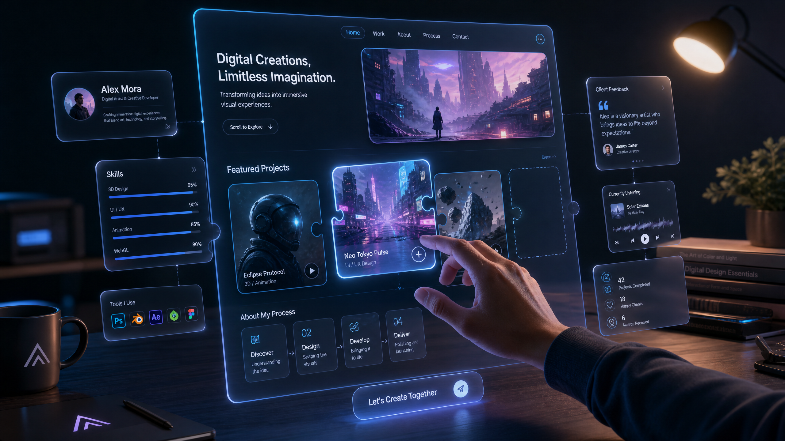Creating Visually Stunning Portfolios with Draftly's 3D AI Tools