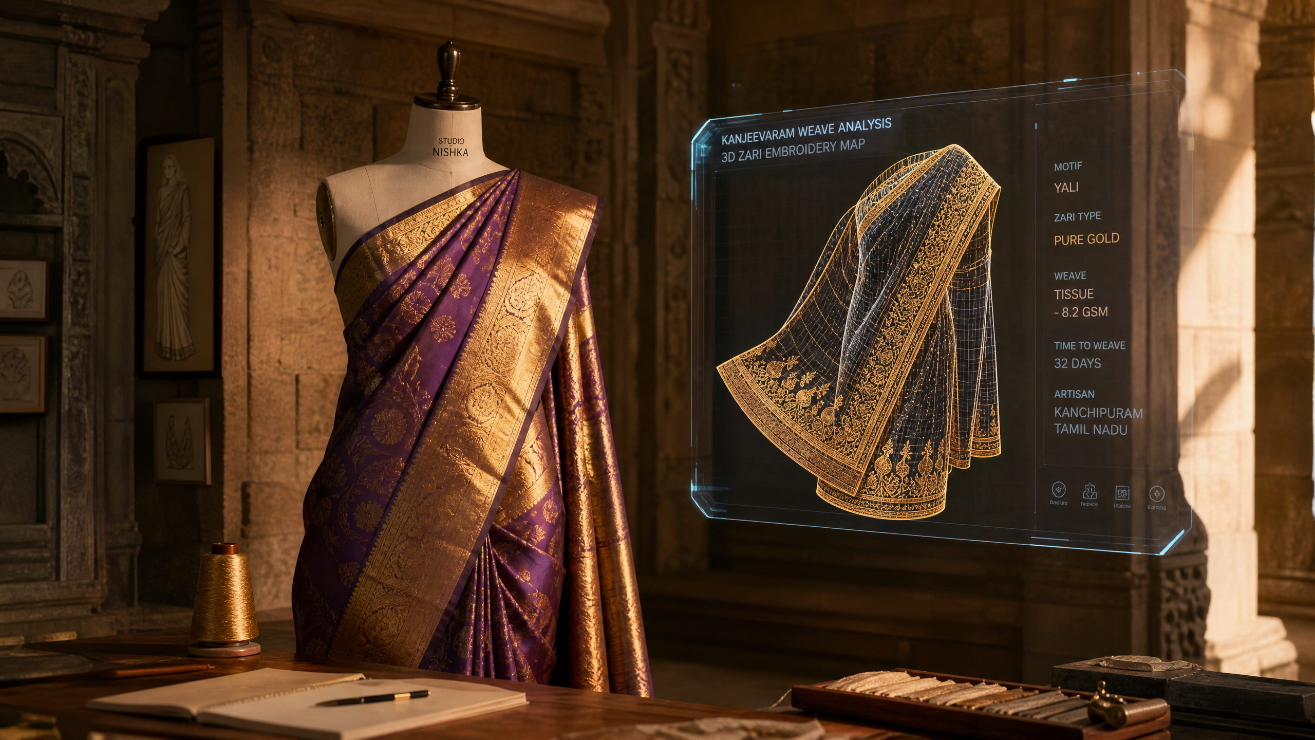 Enhancing Customer Experience for Indian Luxury Saree Boutiques with 3D AI Websites