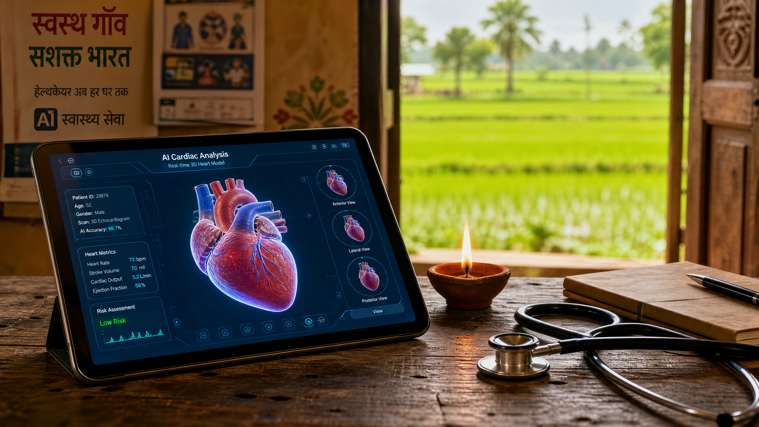 Integrating 3D AI Websites with Indian Rural Healthcare Systems