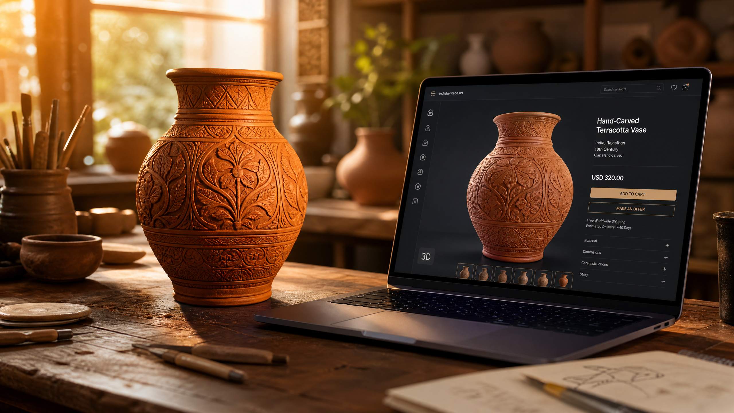 Using AI Websites to Promote Indian Traditional Crafts in Global Markets